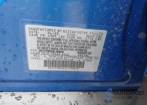 2025 Nissan Kicks Play S from USA, damaged, VIN 3N1CP5BV8SL493045